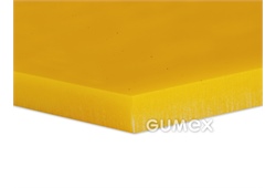 Polyurethan-Platte PU44, 1mm, Breite 1000x3000mm, 80°ShA, PU, -30°C/+80°C, gelb, 